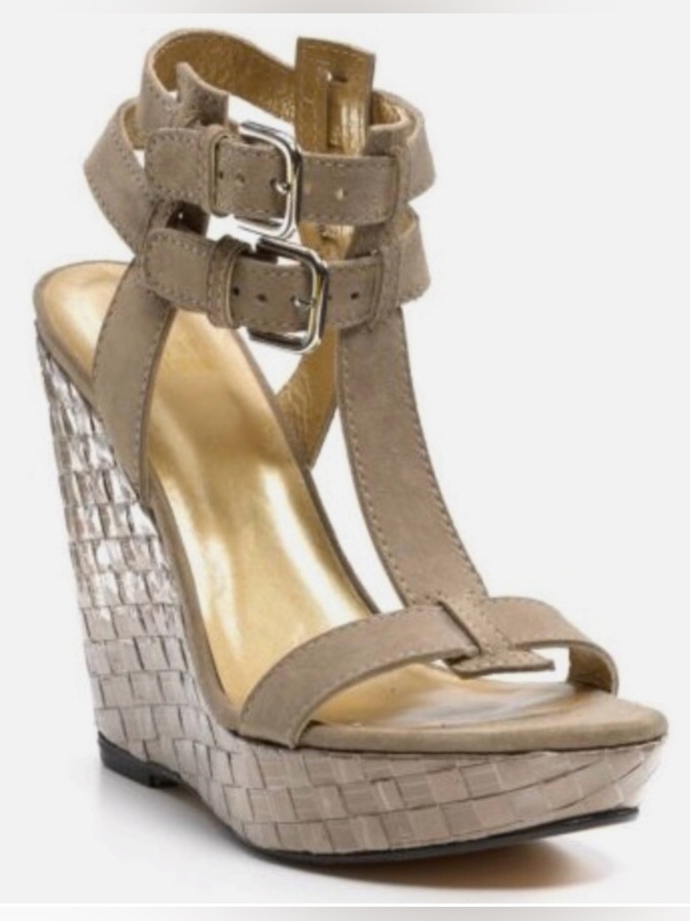 Stuart Weitzman Teague Leather Platform Sandals 8